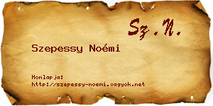 Szepessy Noémi névjegykártya